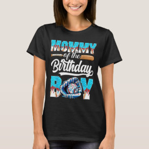 Mama des Geburtstagsjungen Baseball Eiscreme tropf T-Shirt