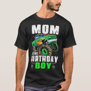 Mama des Geburtstagsjungen Monster-LKW-Familienmat T-Shirt