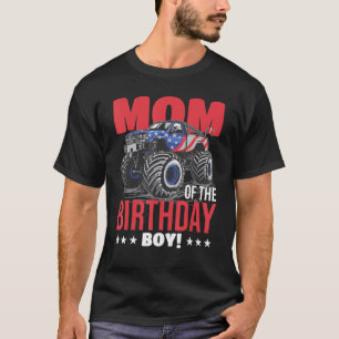 Mama des Geburtstagsjungen Monsters Truck Birthday T-Shirt