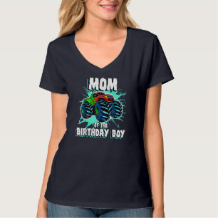 Mama des Geburtstagsjungen Monsters Truck Birthday T-Shirt