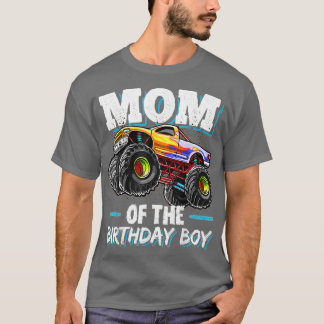 Mama des Geburtstagsjungen Monsters Truck Geburtst T-Shirt