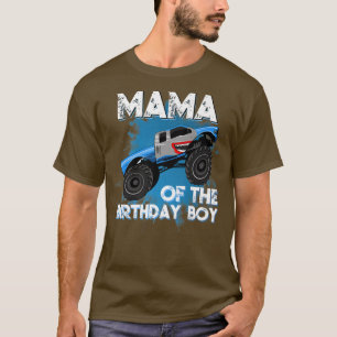 Mama des Geburtstagsjungen Monsters Truck Geburtst T-Shirt