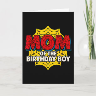 Mama des Geburtstagsjungen Spinnen Thema Party Ma Karte