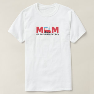 Mama des Geburtstagsjungen Train Birthday T-Shirt