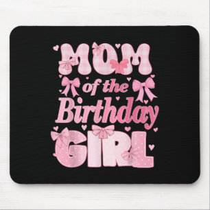 Mama des Geburtstagskameraden Pink Coquette Bow Mousepad