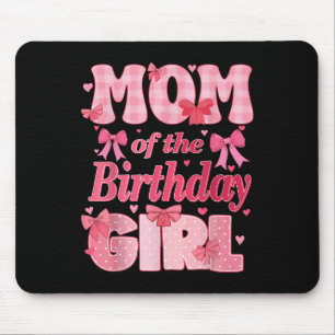 Mama des Geburtstagskameraden Pink Coquette Bow Mousepad