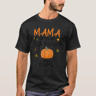Mama des Geburtstagsmädchens Kürbis 1. Geburtstag T-Shirt