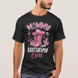 Mama des Geburtstagsmädchens Pink Cowgirl Western T-Shirt