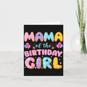 Mama des Geburtstagsmädchens süße Donut-Geburtstag Karte