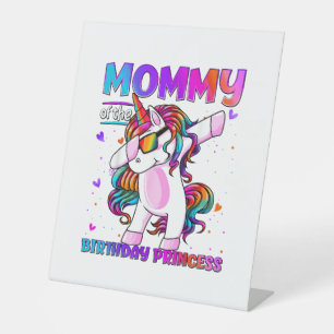 Mama des Geburtstagsprinzessin Mädchen Dabbing Ein Sockelschild