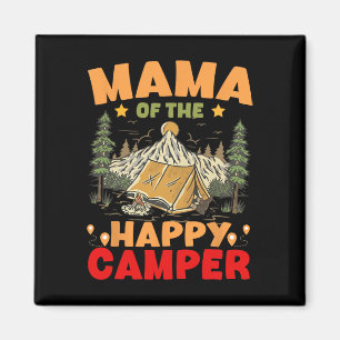 Mama des glücklichen Camper Erster Geburtstag Camp Magnet