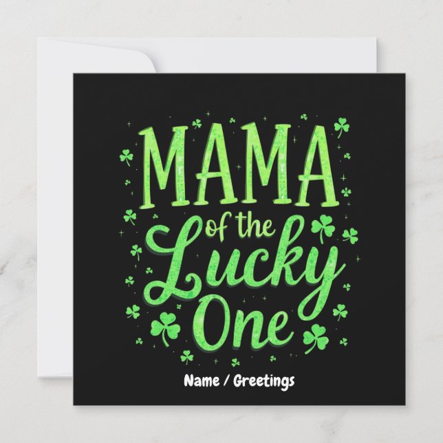 Mama des glücklichen ersten St. Patrick's Day Einladung (Vorderseite)