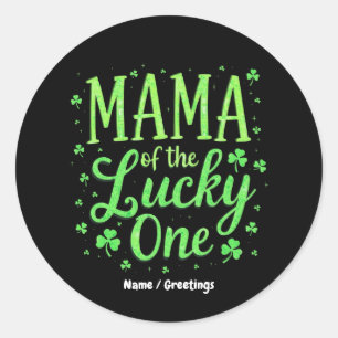 Mama des glücklichen ersten St. Patrick's Day Runder Aufkleber