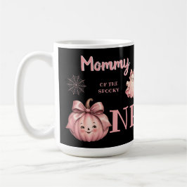 Mama des Gruseligen Pinkoween Retro-Geist Kaffeetasse
