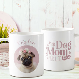 Mama des Hundes für das Mops-Foto Kaffeetasse