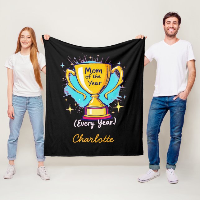 Mama des Jahres | Personalisierter Muttertag Fleecedecke (Beispiel)
