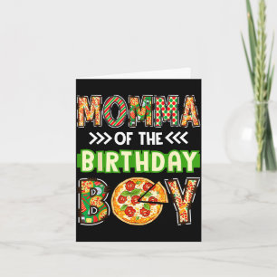 Mama des Jungen Geburtstagsjunge Pizzaliebhaber-Pa Karte