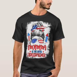 Mama des kleinen Feuerknallers 4. Juli Geburtstag T-Shirt