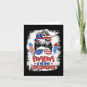 Mama des kleinen Firecracker 4. Juli Birthda Karte