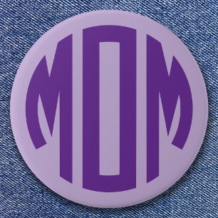 Mama des Lila Circulus monogram, blass und Royal Button