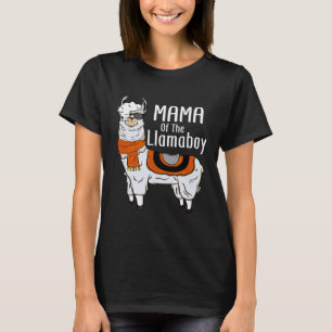 Mama des Llamajungen Brille Wildes Haar Lama T-Shirt