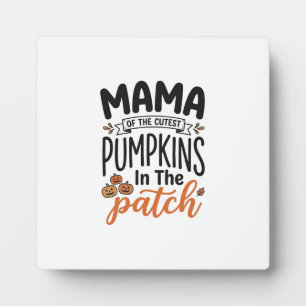 Mama des niedlichsten Kürbisse Herbst-Shirt-Design Fotoplatte
