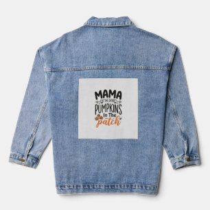 Mama des niedlichsten Kürbisse Herbst-Shirt-Design Jeansjacke