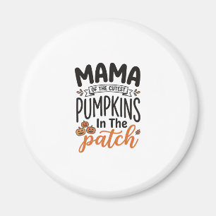 Mama des niedlichsten Kürbisse Herbst-Shirt-Design Magnet