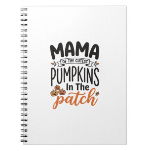 Mama des niedlichsten Kürbisse Herbst-Shirt-Design Notizblock