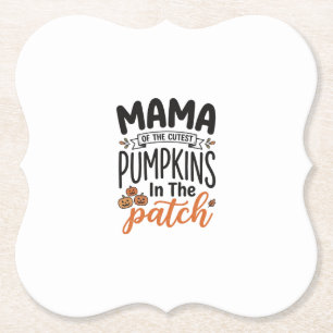 Mama des niedlichsten Kürbisse Herbst-Shirt-Design Untersetzer