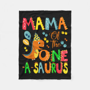 Mama des One-a-saurus 1. Geburtstags Boy Dinosauri Fleecedecke