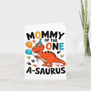Mama des One-a-saurus zum 2. Geburtstag Dinosaurie Karte