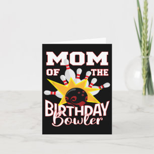 Mama des Party des Geburtstagsbowler-Kid-Bowlings Karte