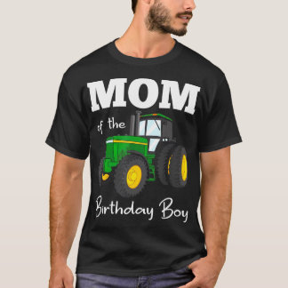Mama des Party des Geburtstagsjungen Traktors T-Shirt