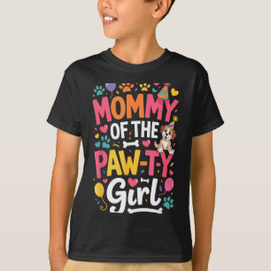 Mama des Pfoten-Mädchens süßer Hund Geburtstag Mam T-Shirt