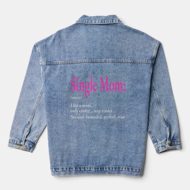 Mama des phantastischen Single Jeansjacke (Rückseite)