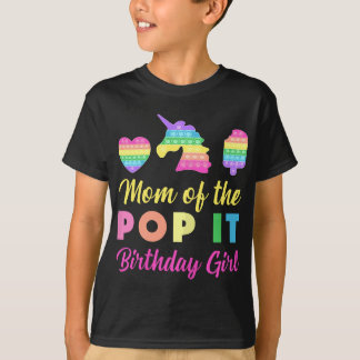 Mama des Pops es Geburtstag Girl Einhorn Herzstück T-Shirt
