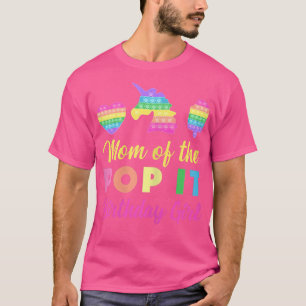 Mama des Pops es Geburtstag Girl Einhorn Herzstück T-Shirt