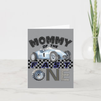 Mama des Schnellsten zum 1. Geburtstag Rennwagen F Karte