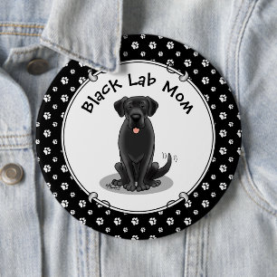 Mama des Schwarzen Labors (Labrador Retriever Mama Button