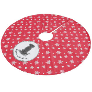 Mama des Schwarzen Labors (Labrador Retriever Mama Fleece Weihnachtsbaumdecke