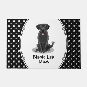 Mama des Schwarzen Labors (Labrador Retriever Mama Fußmatte