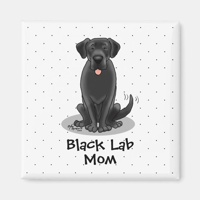Mama des Schwarzen Labors (Labrador Retriever Mama Magnet (Vorne)