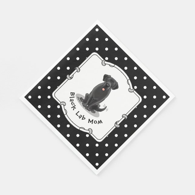 Mama des Schwarzen Labors (Labrador Retriever Mama Serviette (Ecke)