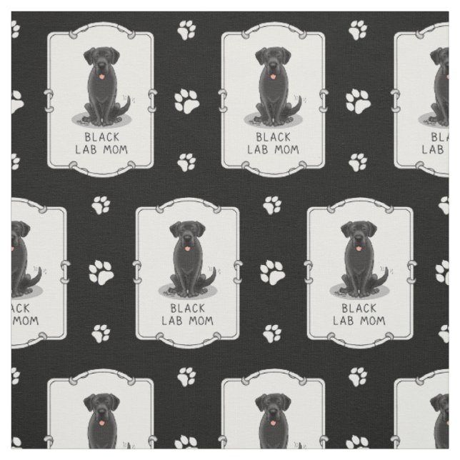 Mama des Schwarzen Labors (Labrador Retriever Mama Stoff (Muster)
