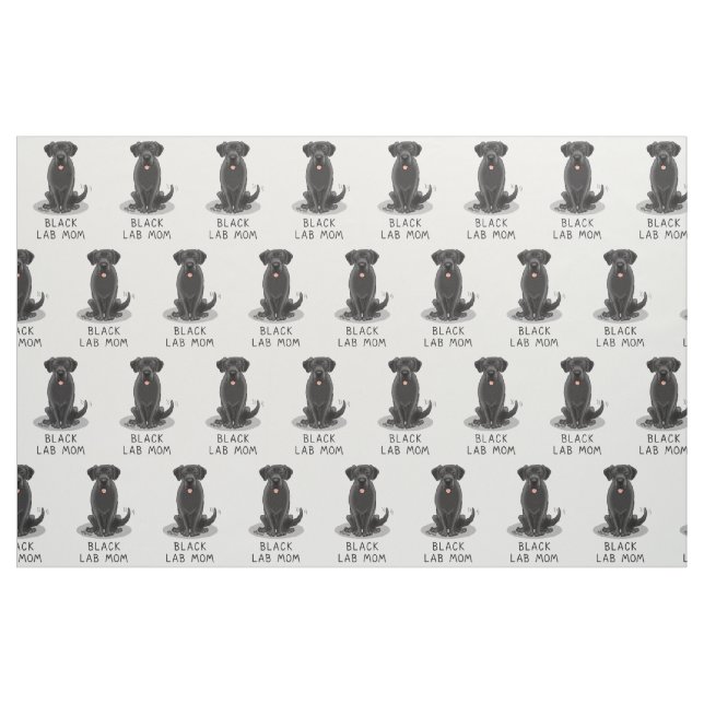 Mama des Schwarzen Labors (Labrador Retriever Mama Stoff (Fat Quarter (45,7 x 55,9 cm))