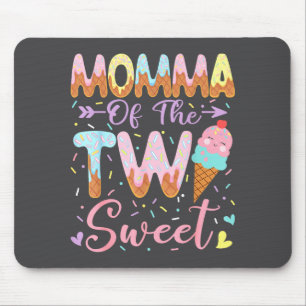 Mama des süßen 2. Geburtstagsmädchens Eiscreme Mousepad