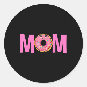 Mama des Süßen ein Geburtstag - Donut Girl 1st Bir Runder Aufkleber
