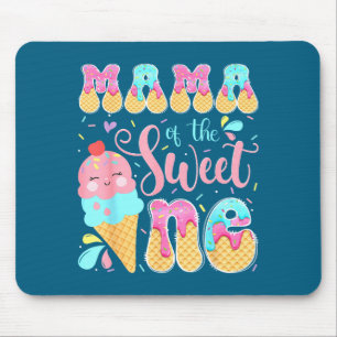 Mama des süßen Eis-Mädchens zum 1. Geburtstag  Mousepad