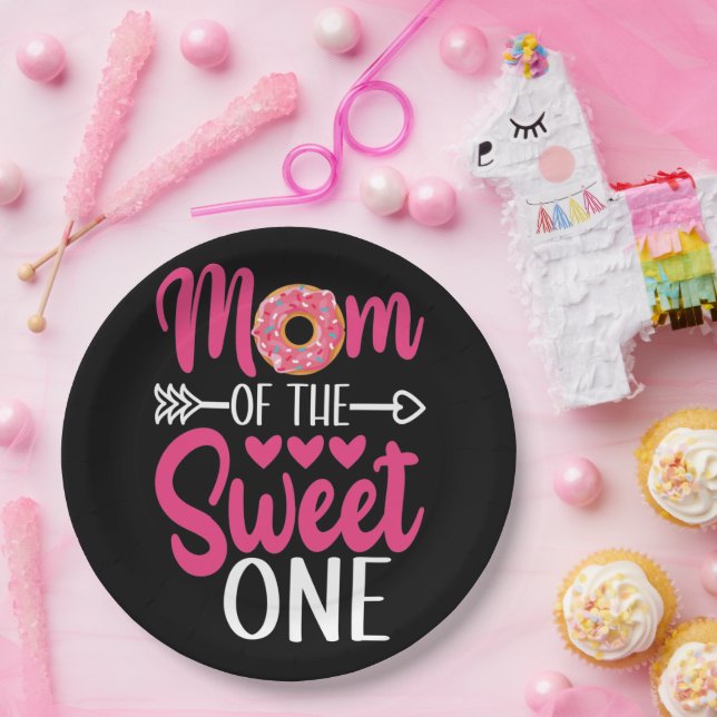 Mama des süßen Sprinklers Pappteller (Party)